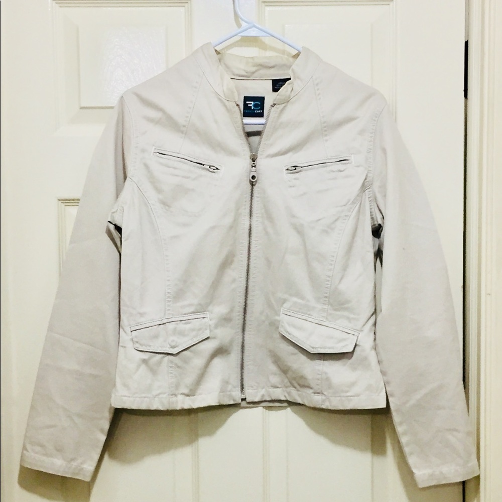 Fashion Cuff Brand Zippered Front Jacket